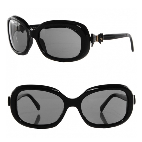 CHANEL Accessories - Chanel Black Frame Bow
Sunglasses-5170